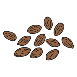 Brown seeds color stroke Transparent PNG
