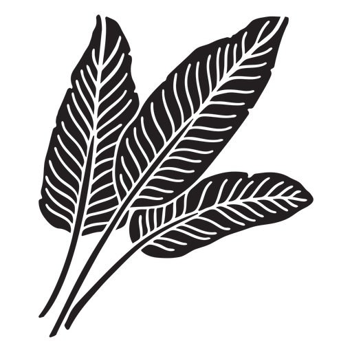Tropical leaves cut out PNG Design