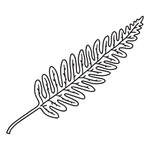 Pine leaf stroke PNG Design