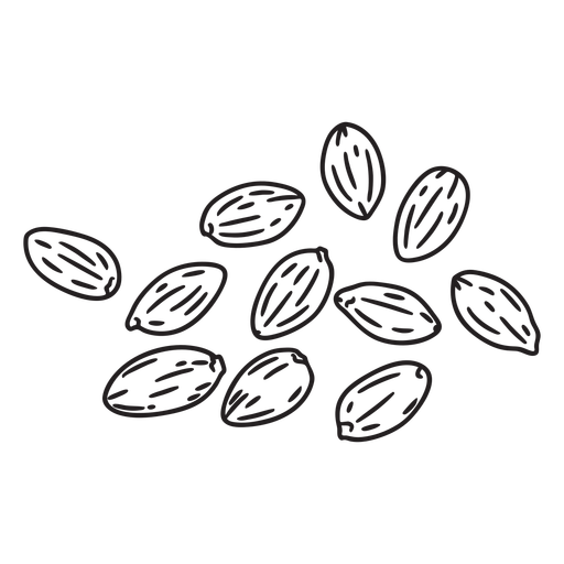 Seeds plants stroke PNG Design