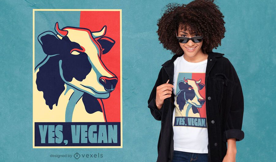 Cow poster vegan quote t-shirt design Cow poster vegan quote t-shirt design
