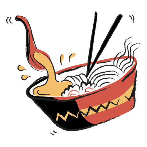 Ramen noodle ethnic food PNG Design