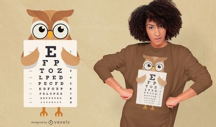 Design de camiseta com gráfico de olho de coruja