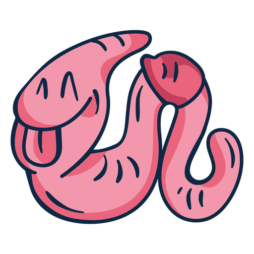 Worm cartoon PNG Design