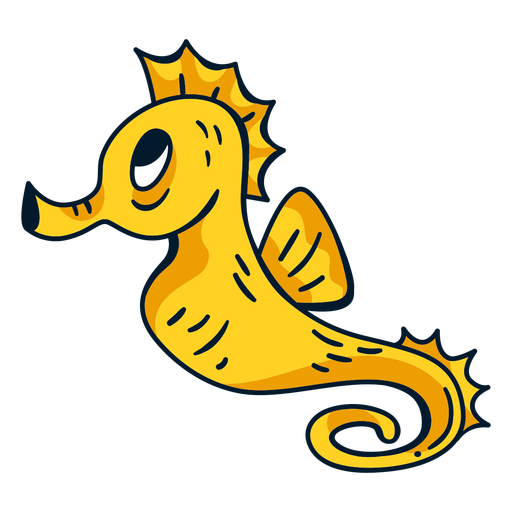 Sea horse cartoon PNG Design