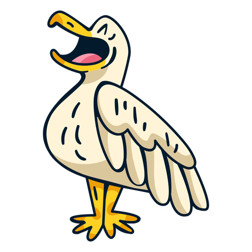 Seagul cartoon PNG Design