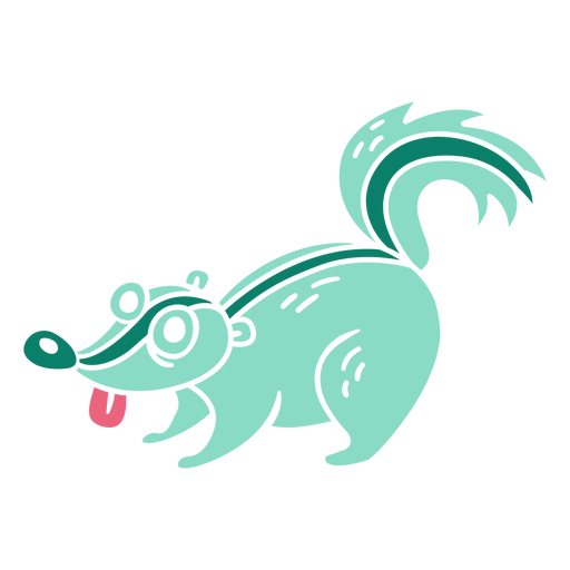 Tongue out skunk cut out PNG Design
