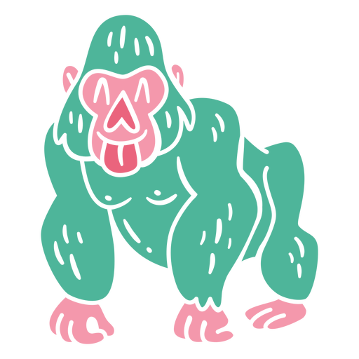 Gorila tongue out cut out