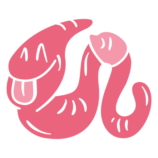 Happy earthworm cut out PNG Design