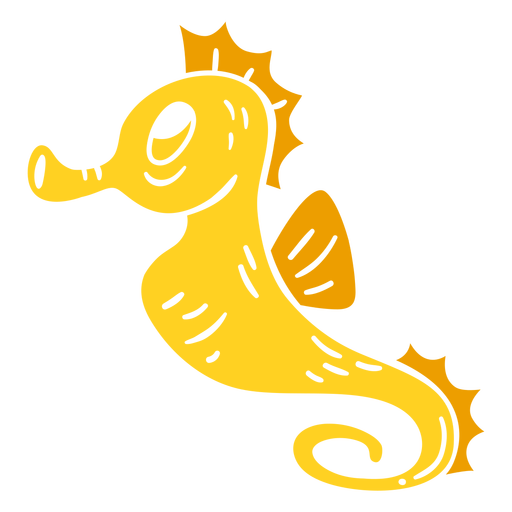 Pretty seahorse cut out PNG Design