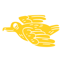 Yellow flying seagull cut out Transparent PNG