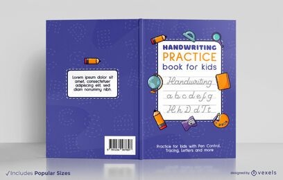 Handwriting for children book cover design