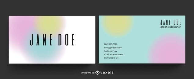 Business card gradient shapes template