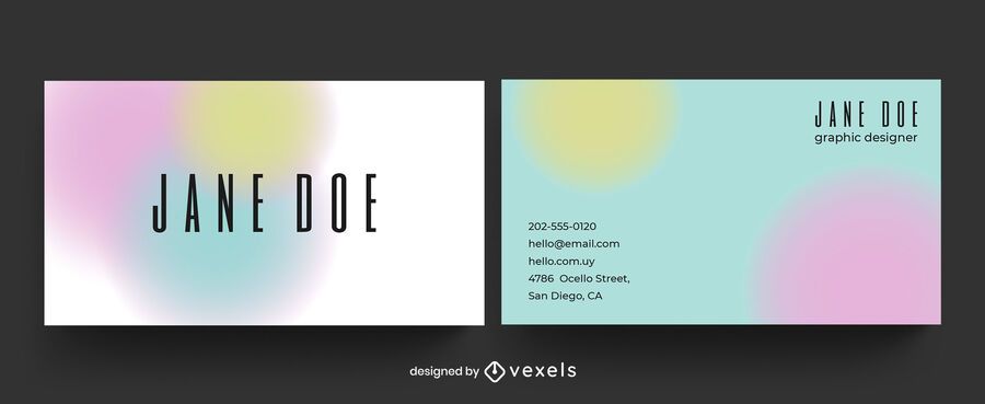 Business card gradient shapes template Business card gradient shapes template