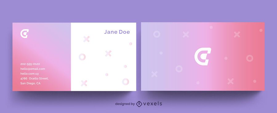 Business card gradient symbols template Business card gradient symbols template