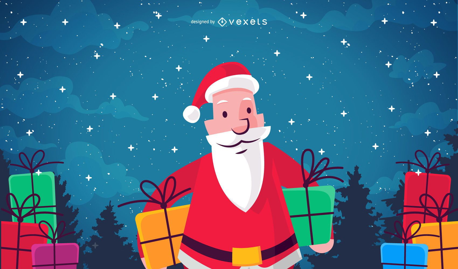 Santa Claus Christmas Vector Illustration