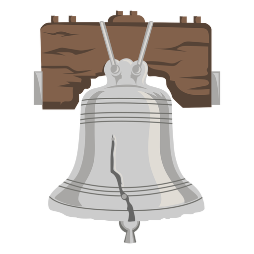 Liberty bell american symbol semi flat PNG Design