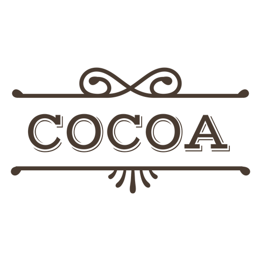 Cocoa vintage text label PNG Design