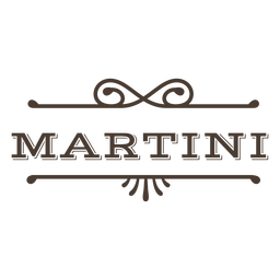 Traço de rótulo de texto Martini Desenho PNG
