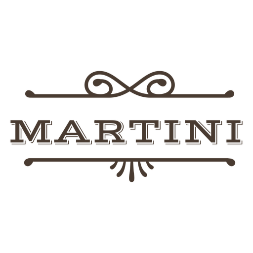 Traço de rótulo de texto Martini Desenho PNG