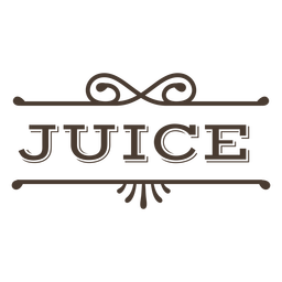 Juice text label stroke PNG Design Transparent PNG