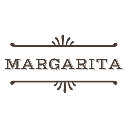 Margarita text label stroke Transparent PNG