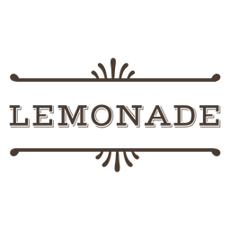 Lemonade text label stroke PNG Design