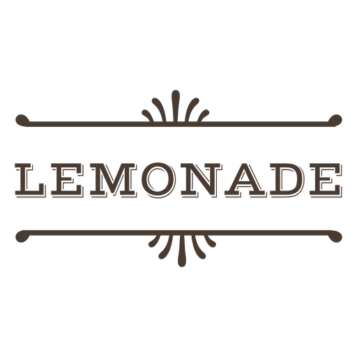 Lemonade text label stroke PNG Design