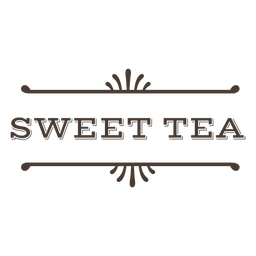 Sweet tea text label stroke