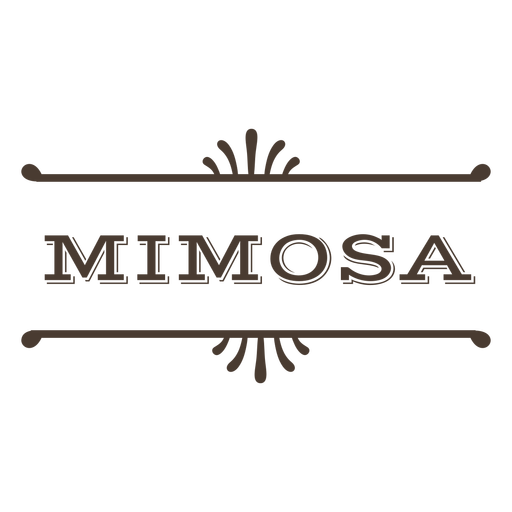 Mimosa text label stroke
