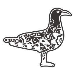 Standing seagull mandala cut out PNG Design Transparent PNG
