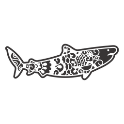 Shark side mandala cut out PNG Design Transparent PNG