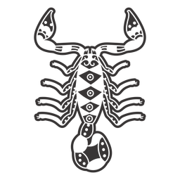 Scorpion from top mandala cut out Transparent PNG