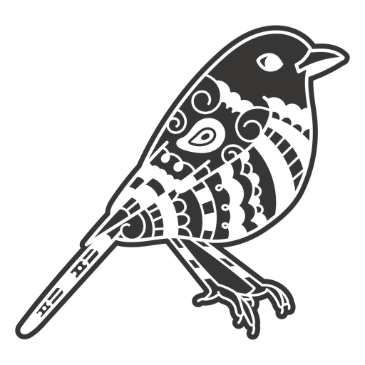 Standing simple bird mandala cut out PNG Design