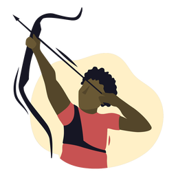 Professional woman archer PNG Design Transparent PNG