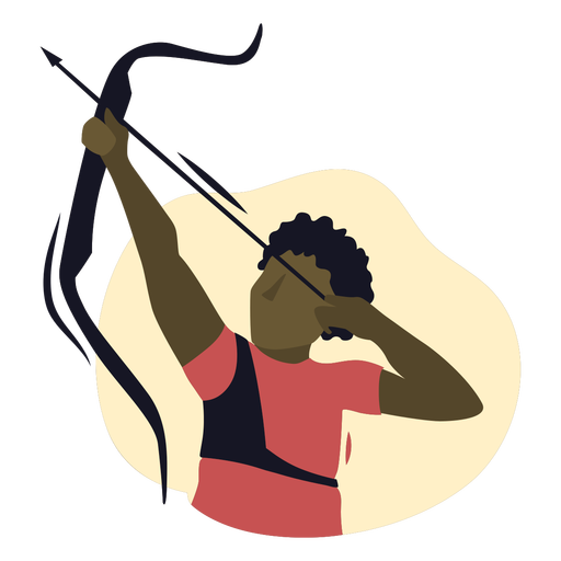 Professional woman archer PNG Design