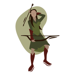 Fantasy elf girl archer PNG Design Transparent PNG