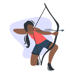 Sport girl archer character