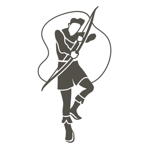 Archer man character cut out PNG Design
