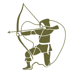 Archer Shooting Bow And Arrow PNG & SVG Design For T-Shirts