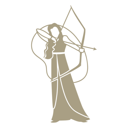 Medieval princess archer PNG Design