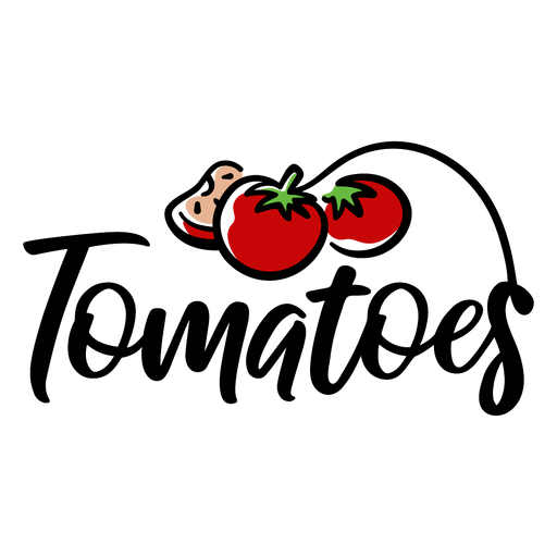 Emblema de frutas de tomate Desenho PNG
