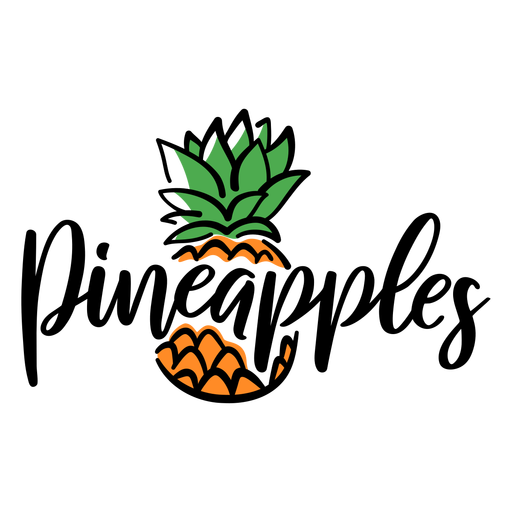 Pinneaple fruit badge PNG Design