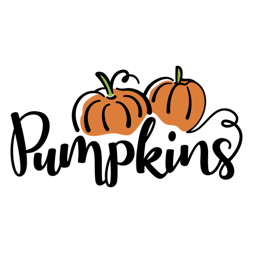 Pumpkin vegetable badge PNG Design