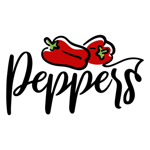 Peppers vegetable badge PNG Design