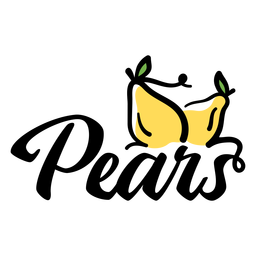 Pears fruit food badge PNG Design