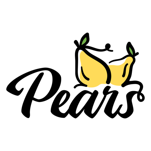 Pears fruit food badge PNG Design