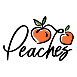 Peaches fruit badge PNG Design Transparent PNG