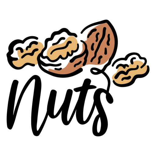 Nuts lettering badge PNG Design