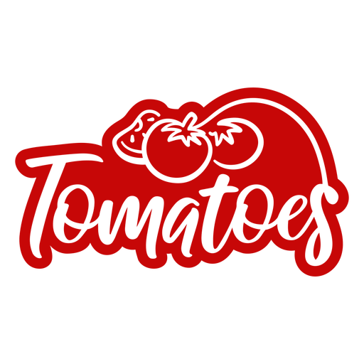 Tomatoes food cut out badge PNG Design